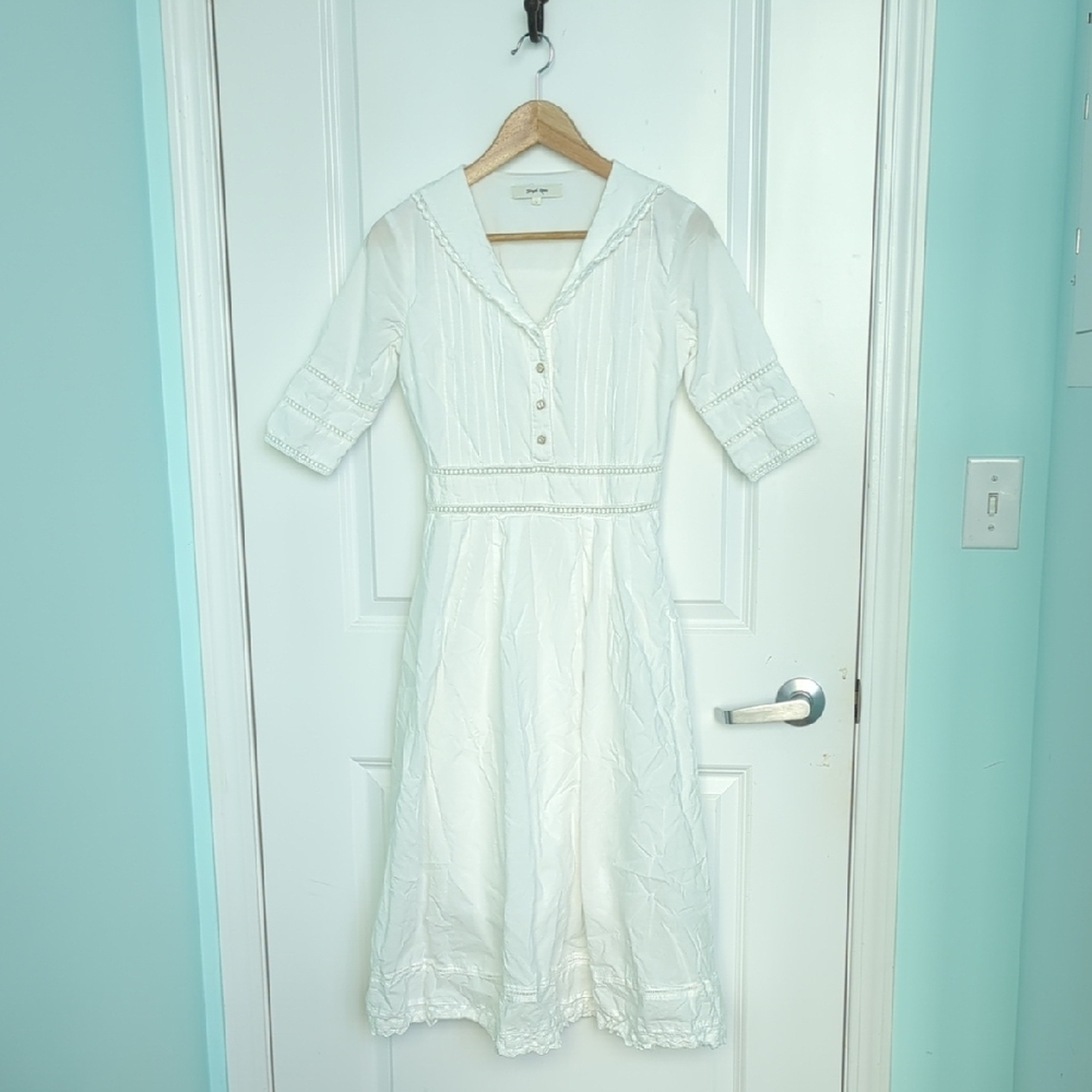 White Ethereal Cottagecore Dress